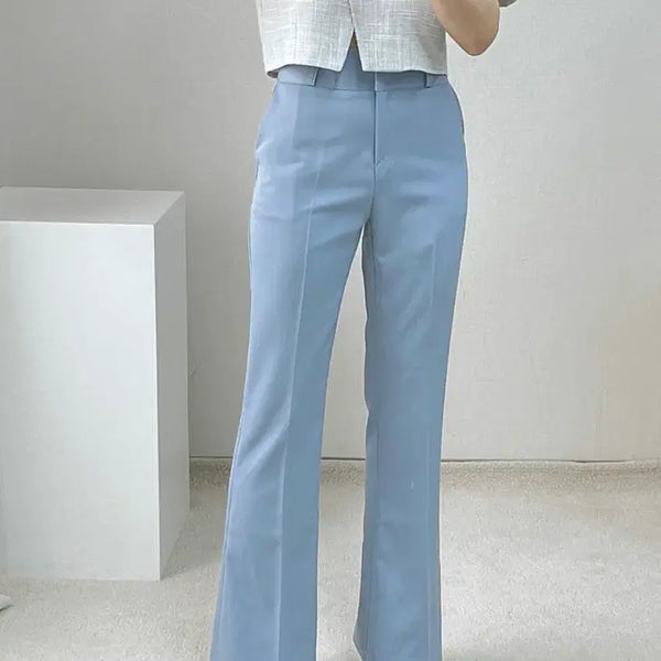 [BUNJANG] Women's Bootcut Slacks - Light Blue / (M) 여성 부츠컷 슬랙스 소라 새제품 무료배송