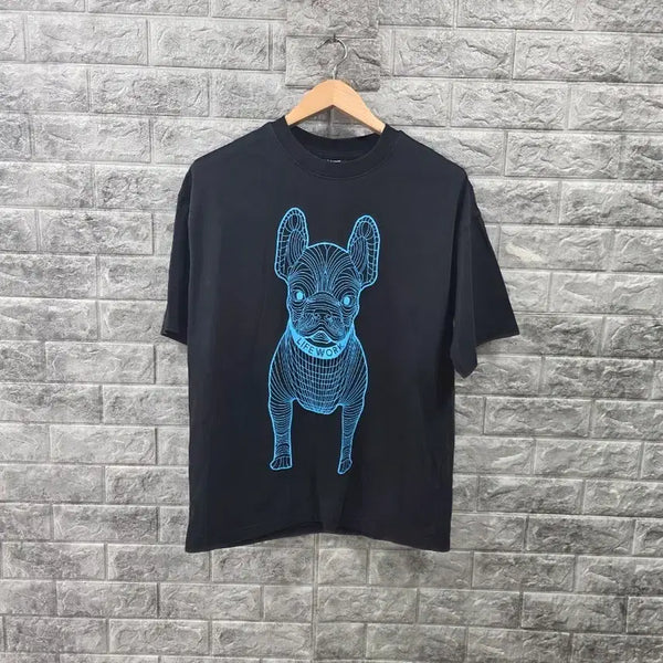 [BUNJANG] LifeWear French Bulldog Graphic Short Sleeve T-Shirt Size 105 / 라이프워커 프렌치불독 그래픽 반팔 티셔츠 사이즈 105