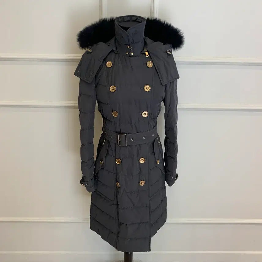 [BUNJANG] Burberry Brit Women's Khaki Long Padded Jumper XS / 267002316 버버리 브릿 여성 롱 패딩 점퍼 카키 XS사이즈