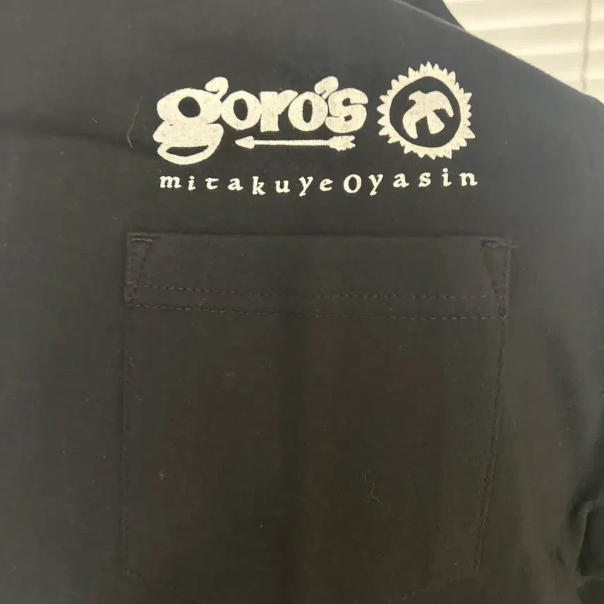 [BUNJANG] Goro's New Embroidered Pocket T-Shirt Black XL / goros 고로스 신형 자수 포켓티 블랙 xl