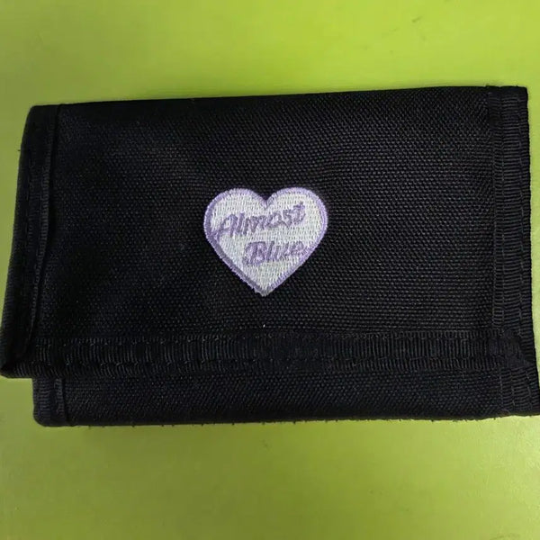 [BUNJANG] Almost Blue Heart Applique Card Holder / 얼모스트 블루 하트 와펜 카드지갑