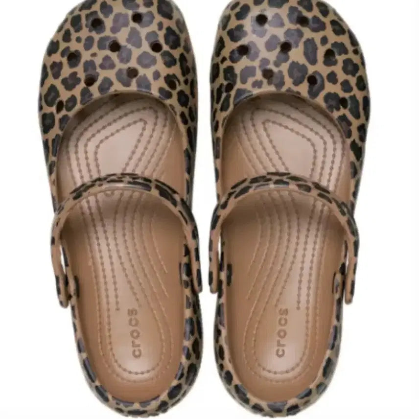 [BUNJANG] Crocs Leopard Pattern Sandals / 크록스 샌들