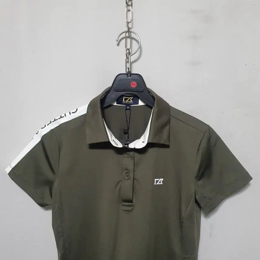 [BUNJANG] Cutter & Buck Women's Short Sleeve Golf T-Shirt Khaki (2022) / 0919) 커터앤벅 여성 골프 반팔티셔츠 90 새상품 22년식