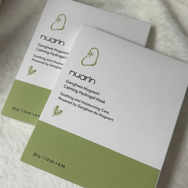 [BUNJANG] Nuarin Mugwort Calming Mask Pack 2 Boxes / 누아린 쑥 카밍 마스크팩 2box