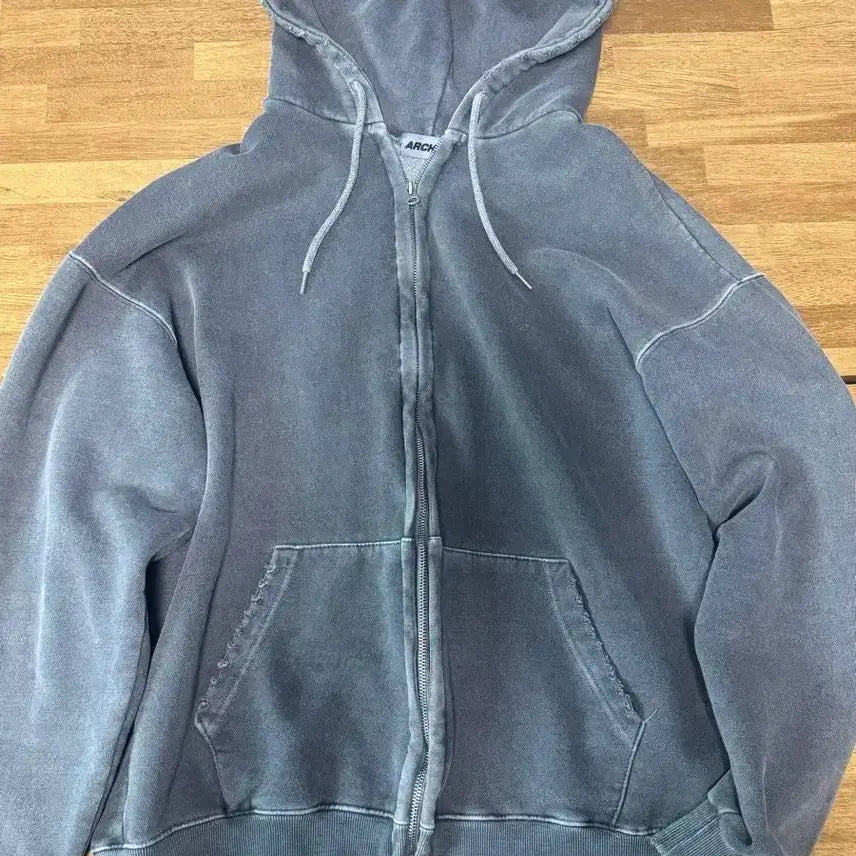 [BUNJANG] Raucohouse Pigment Vintage Washed Hoodie Zip-Up (Worn by NCT Chenle) / 라우코하우스 후드집업 (nct천러 착용)