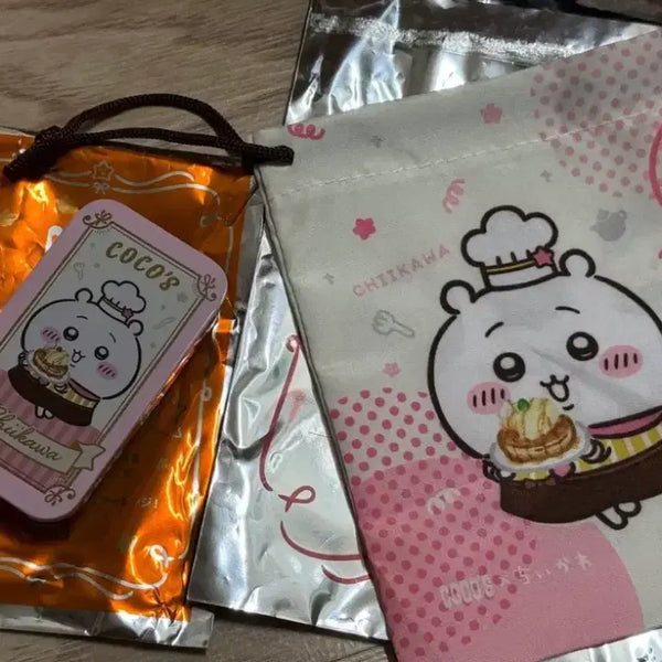[BUNJANG] Chiikawa x Coco's Collaboration Pouch, Slide Tin Case Set / 치이카와 코코스 콜라보 특전/노벨티 파우치 슬라이드 틴케이스