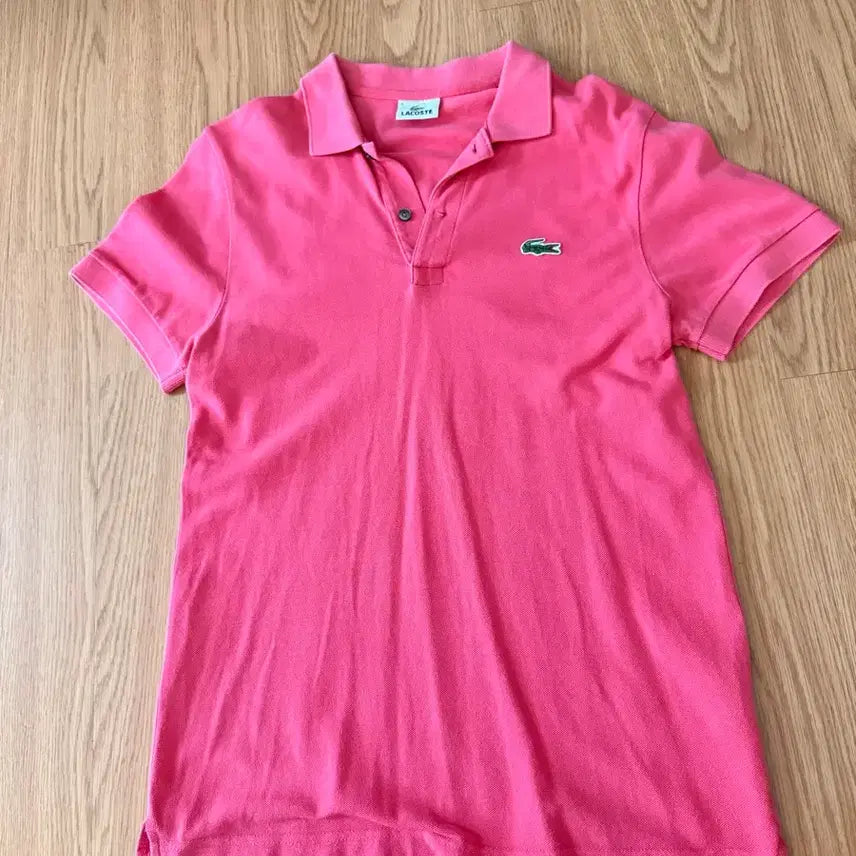 [BUNJANG] Lacoste Pink Collar T-Shirt / 라코스테 카라티 핑크