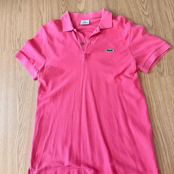 [BUNJANG] Lacoste Pink Collar T-Shirt / 라코스테 카라티 핑크