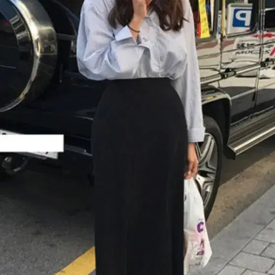 [BUNJANG] MocoBling Striped Shirt / 모코블링 스트라이프 셔츠