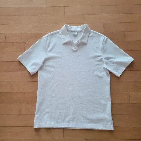 [BUNJANG] PROJEKT P. M. White Short-Sleeve Polo T-Shirt / 프로젝트 엠 화이트 반팔 카라티