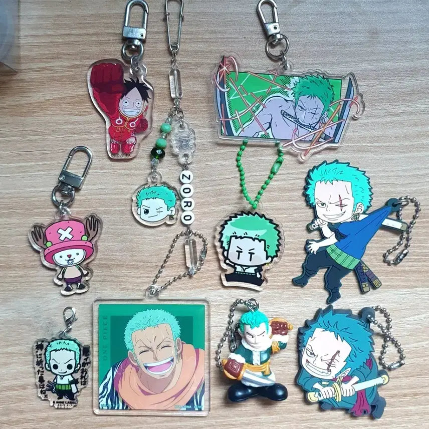 [BUNJANG] One Piece Roronoa Zoro Bundle Keychain Set / [일괄] 원피스 롤로노아 조로 위주 키링