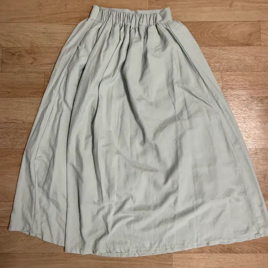 [BUNJANG] A-Line Long Skirt - Light Mint / A라인 롱 스커트 연한 민트색