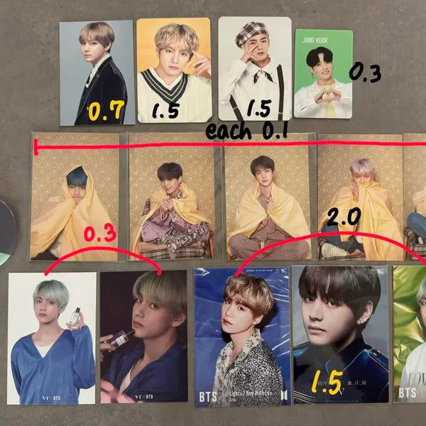 [BUNJANG] BTS Photocard & Postcard Bundle Set / 방탄 포카 엽서 양도