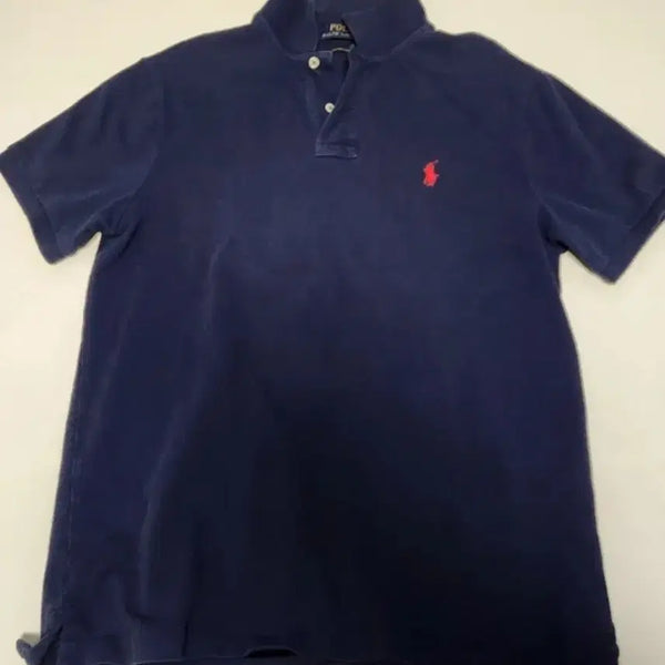 [BUNJANG] Polo Ralph Lauren Navy Short Sleeve Polo T-Shirt / [QR정품]폴로 랄프로렌 네이비 반팔 카라티 티셔츠