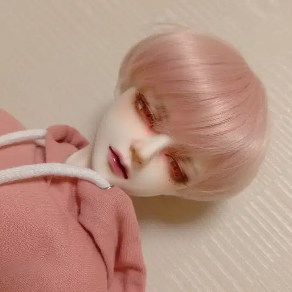 [BUNJANG] 8-9 inch Baby Pink Wig for SD17 Dolls / 구관  sd17 8~9인치 베이비 핑크 분홍 가발