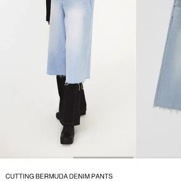 [BUNJANG] Diagonal Bermuda Denim Shorts / 새옷)M 다이애그널 버뮤다데님