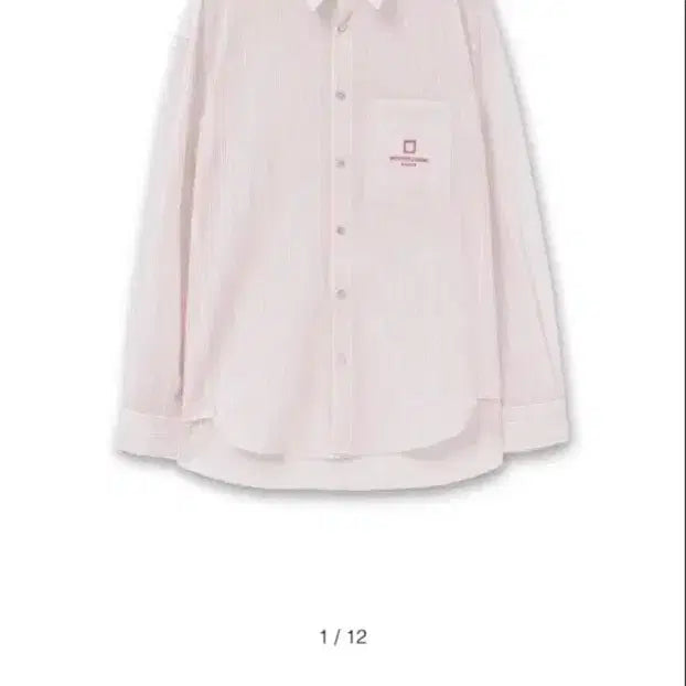 [BUNJANG] Wooyoungmi 25SS Pink Stripe Logo Shirt Size 52 / 우영미 25SS 핑크 스트라이프 로고 셔츠 새옷급 52사이즈 새 옷급
