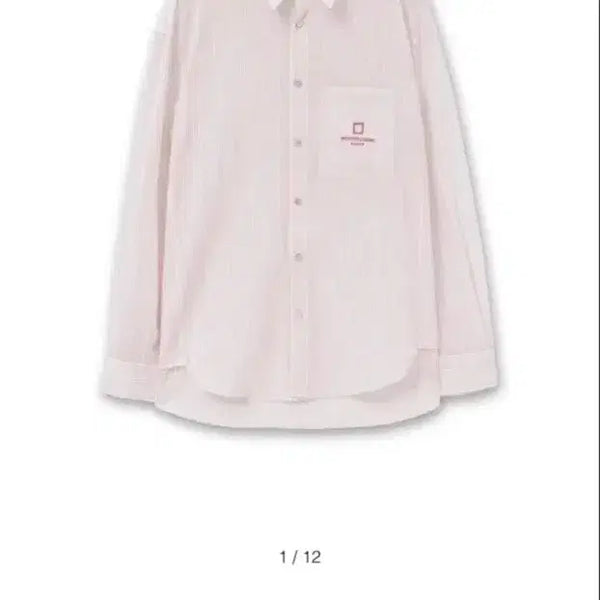 [BUNJANG] Wooyoungmi 25SS Pink Stripe Logo Shirt Size 52 / 우영미 25SS 핑크 스트라이프 로고 셔츠 새옷급 52사이즈 새 옷급