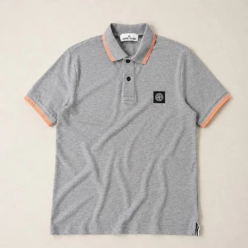 [BUNJANG] Stone Island Compass Patch Grey Short Sleeve Polo T-shirt S / Stone Island 스톤아일랜드 컴퍼스 패치 그레이 반팔 PK