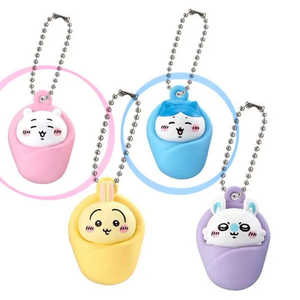 [BUNJANG] Chiikawa Podaegi Charm Set (2 Types) / !새상품! 먼작귀 치이카와 포대기 키링 2종