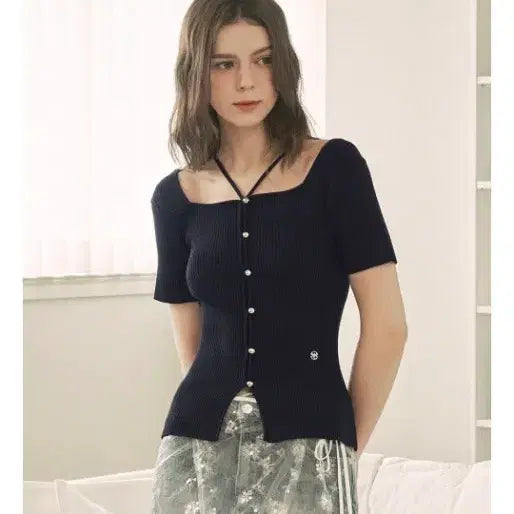 [BUNJANG] Michene Strap Knit Summer Women's / 미케네 스트랩 니트 여름 여성