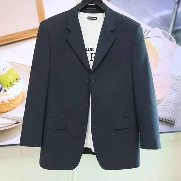 [BUNJANG] Balenciaga Summer Wool Blazer Deep Navy / 소장용  발렌시아가 썸머 울 자켓
