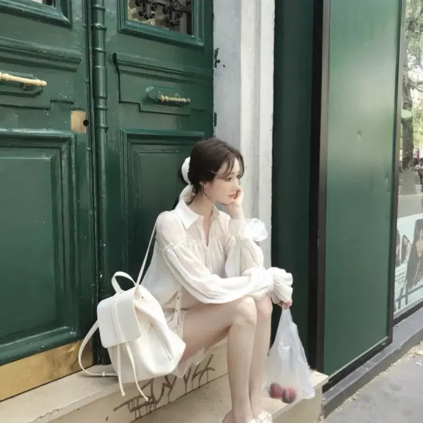 [BUNJANG] Labelle Blanc Margo Set-up Ivory M / 라벨르블랑 마고 셋업 아이보리 M