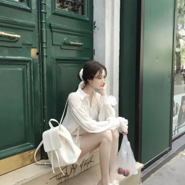 [BUNJANG] Labelle Blanc Margo Set-up Ivory M / 라벨르블랑 마고 셋업 아이보리 M