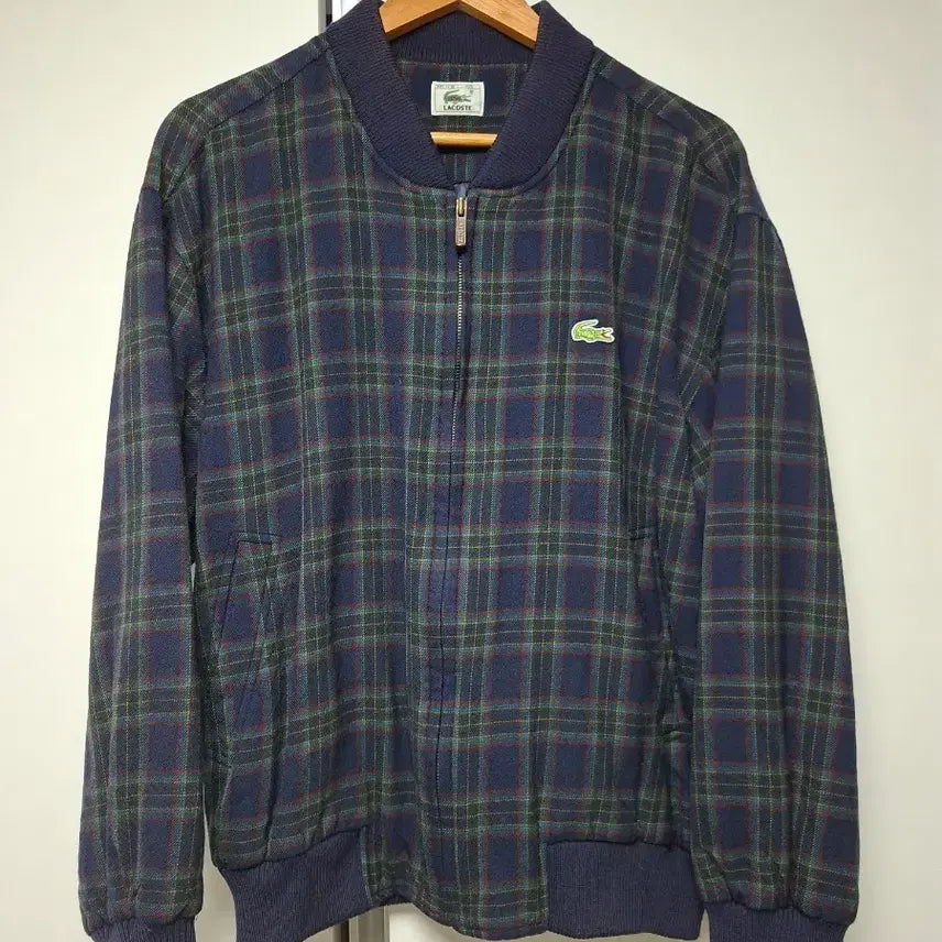 [BUNJANG] Lacoste Check Pattern Blouson Jacket / 라코스테 체크 패턴 블루종
