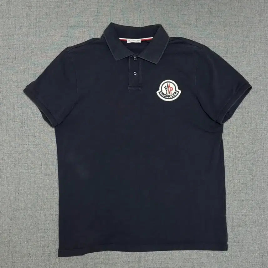 [BUNJANG] Moncler Big Logo Cotton Polo T-Shirt / 몽클레어 빅로고 코튼 pk 폴로 반팔 카라티
