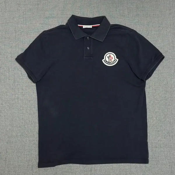 [BUNJANG] Moncler Big Logo Cotton Polo T-Shirt / 몽클레어 빅로고 코튼 pk 폴로 반팔 카라티