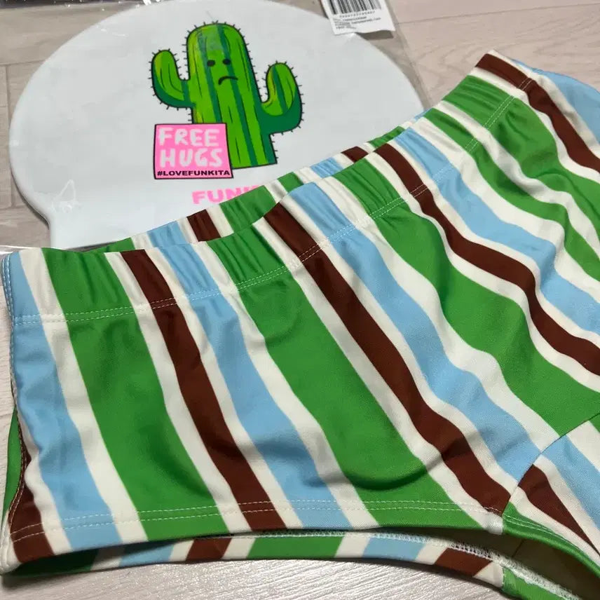 [BUNJANG] Funkita Cactus Delightful Short Square Swim Cap Bundle Set / 펑키타 선인장 수모 딜라잇풀 숏사각[m] 일괄
