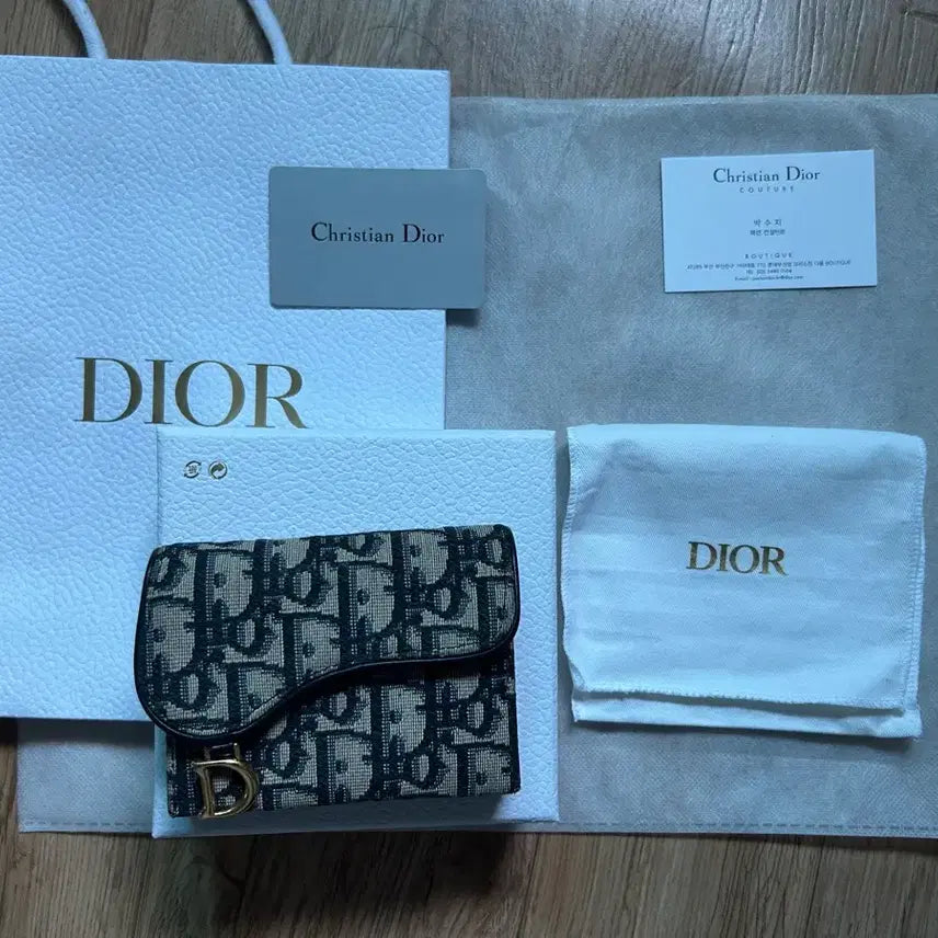 [BUNJANG] Dior Oblique Saddle Accordion Card Holder Beige / 디올 오블리크 새들 아코디언 베이지 카드지갑