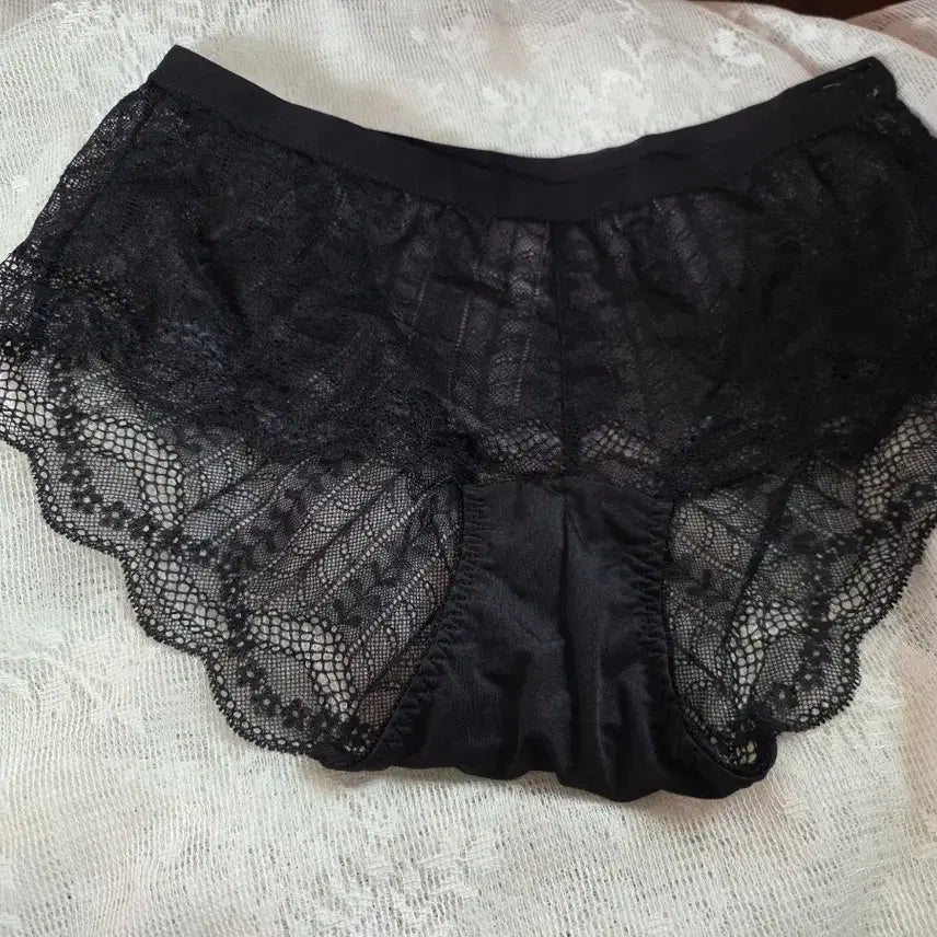 [BUNJANG] Black Lace Briefs Size 90 / 블랙 레이스 팬티 90