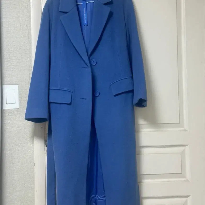 [BUNJANG] SJYP Powder Blue Cashmere Wool Blend Coat / SJYP 파우더블루 캐시미어 코트 S