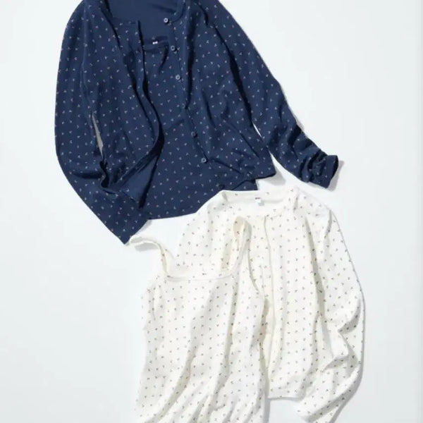 [BUNJANG] Uniqlo Pointelle Cardigan + Camisole Set / 유니클로 포인텔 가디건 + 나시 세트 장마철 에어컨 살 안타템 추천!