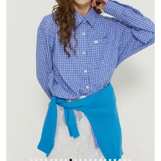 [BUNJANG] Adit Natural Check Shirt Blue / [아딧] 내추럴 체크 셔츠 블루