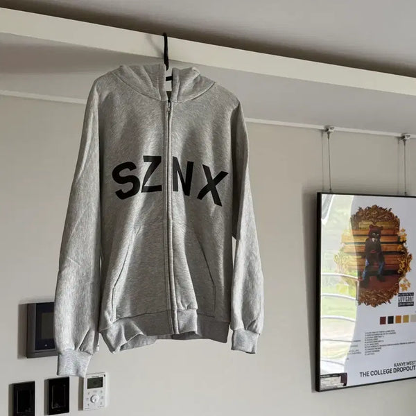 [BUNJANG] IU SZNX Hoodie Grey New / (3) 이지 SZNX 후드집업 그레이 새상품