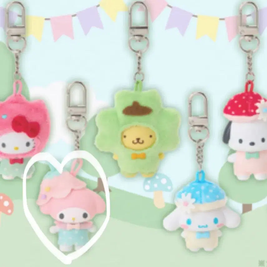 [BUNJANG] Sanrio Chibi Tomo Forest Friends My Melody Keychain / 산리오 치비토모 숲속친구들 마멜 마이멜로디 키링