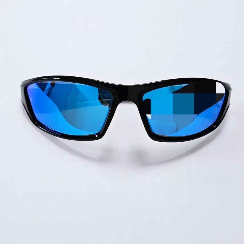 [BUNJANG] Polarized Anti-Glare Blue Mirror Goggles Sunglasses / 편광그림인증 야간눈부심방지 블루 미러 고글 선글라스 새상품 낚시 축구 등