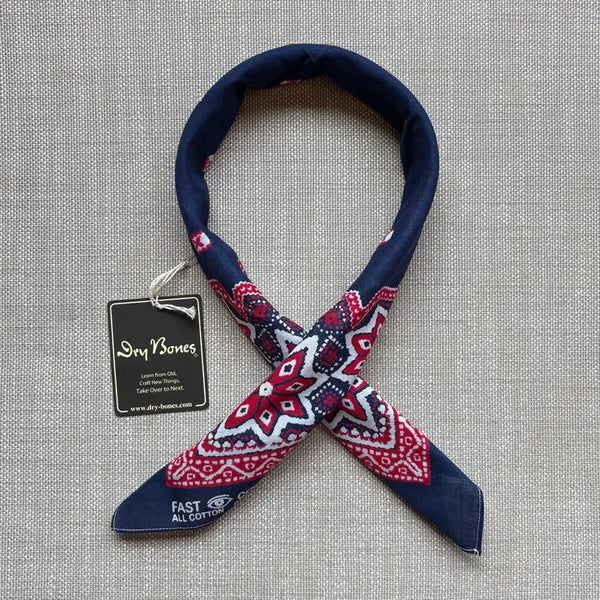 [BUNJANG] Dry Bones Snowflake Pattern Fast Color Bandana / [새제품] 일본 Dry Bones 스노플레이크 패턴 패스트 컬러 반다나
