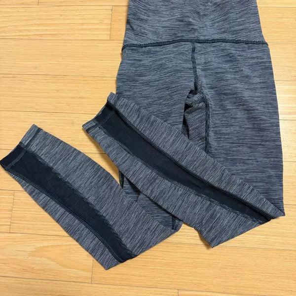 [BUNJANG] Lululemon Align High-Rise Tight 25" Stripe Grey Black / 룰루레몬 레깅스 2 스트라이프 그레이 블랙