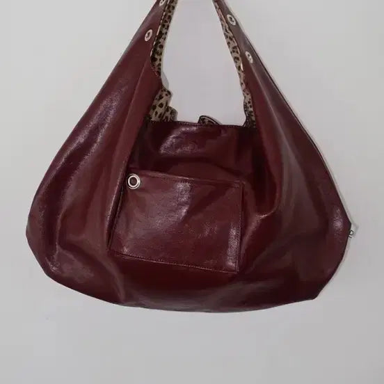 [BUNJANG] DECC Leopard Print Leather Shoulder Bag / 뎁크 호피레더백