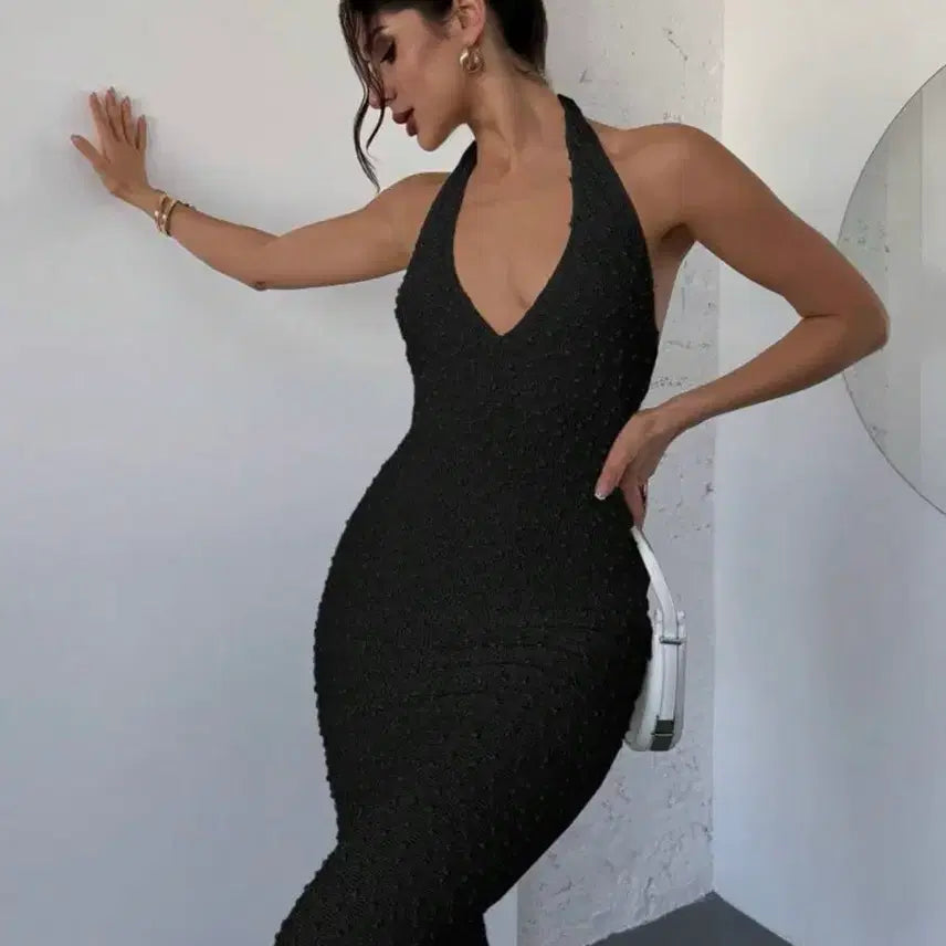 [BUNJANG] Halterneck Long Dress / 바캉스룩 비치룩  홀터넥 원피스