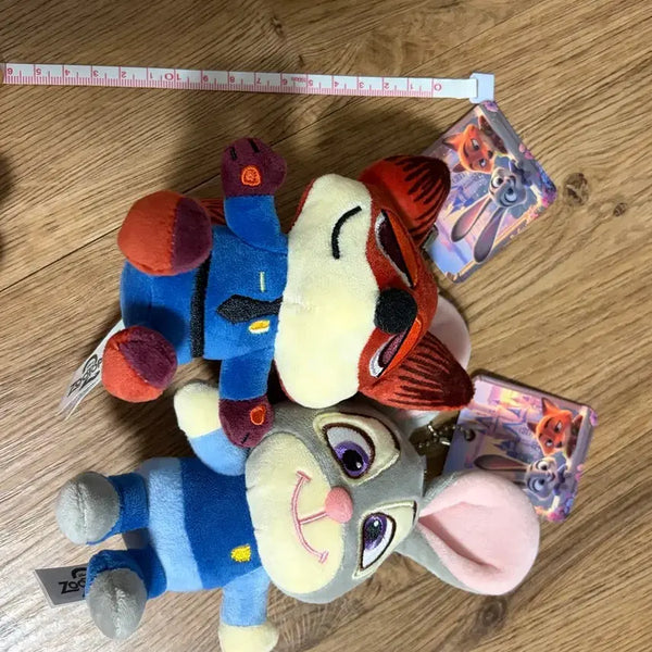 [BUNJANG] Zootopia Nick Wilde & Judy Hopps Plush Keychain Set / 주토피아 닉 주디 인형 키링 2종 일괄 세트