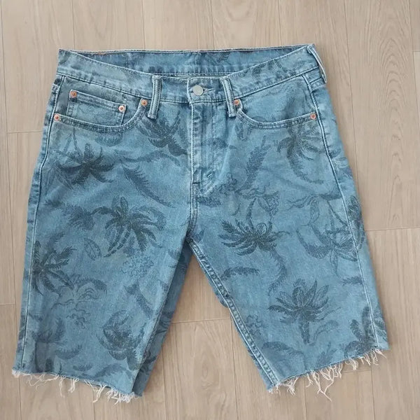 [BUNJANG] Levi's 511 Palm Tree Denim Shorts (32-inch, Unisex) / xxx 리바이스 511 야자수 청반바지 32인치 남여공용