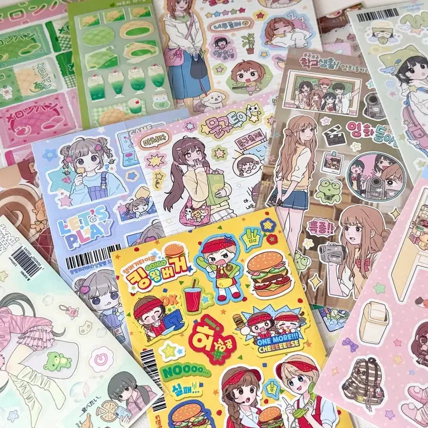 [BUNJANG] Diy Sticker Bundle Set (24 Pieces) / 다꾸 스티커 24개 낱개 일괄 처분 스우 유보키 코튼월드 딸기의마음