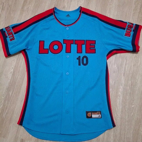 [BUNJANG] Lotte Giants Lee Dae-ho Adidas Champion Smurf Size 95 Jersey / 롯데자이언츠 이대호 아디다스 챔피언 스머프 95사이즈 유니폼