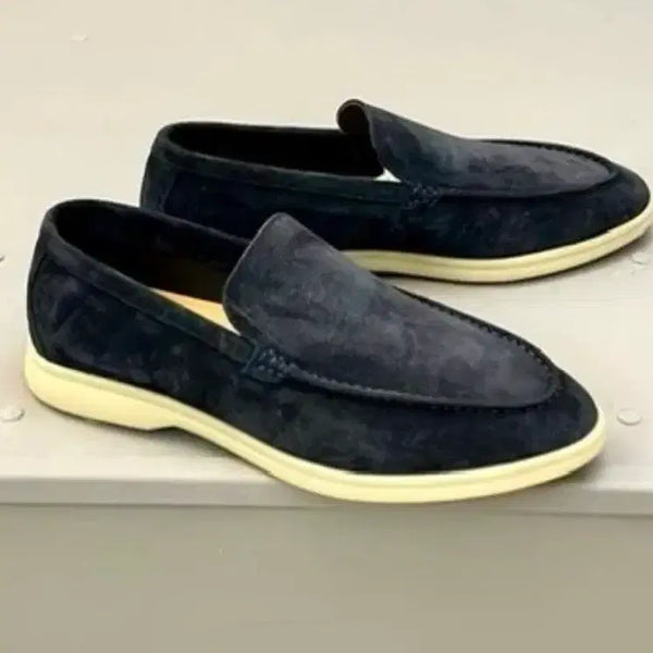 [BUNJANG] Navy Suede Loafers / 네이비 스웨이드 로퍼