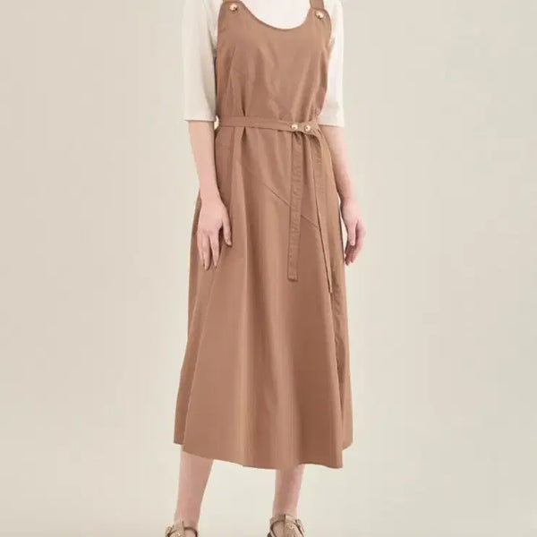 [BUNJANG] SJSJ Belted Sleeveless Dress & Round Neck Top Set / (택달린 새제품)한섬 sjsj 벨티드 슬리브리스 원피스 & 라운드넥 탑